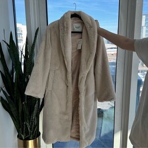 Abercrombie & Fitch Cream Teddy Jacket